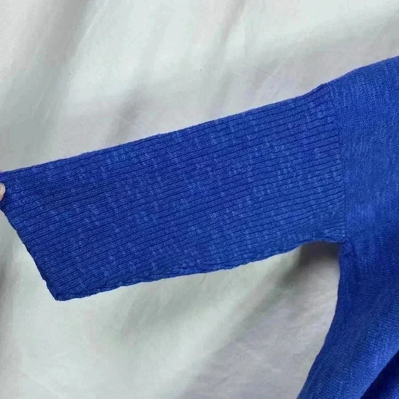 Eileen Fisher Blue 3/4 Sleeve Linen Blend Tunic Top in Size Small. - Picture 4 of 12